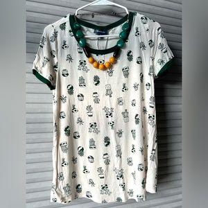 Comfortable, like new Modcloth tee. Cute succulents design for a plant lover!